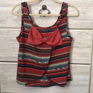 Aztec bow tank top